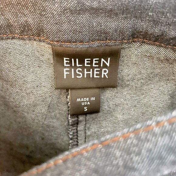 Eileen Fisher Cropped Chambray Pants, Size Small - Picture 3 of 4